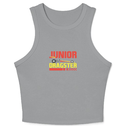 Junior Dragster Drag Racing Future Drag Racer Kids Crop Tank Top