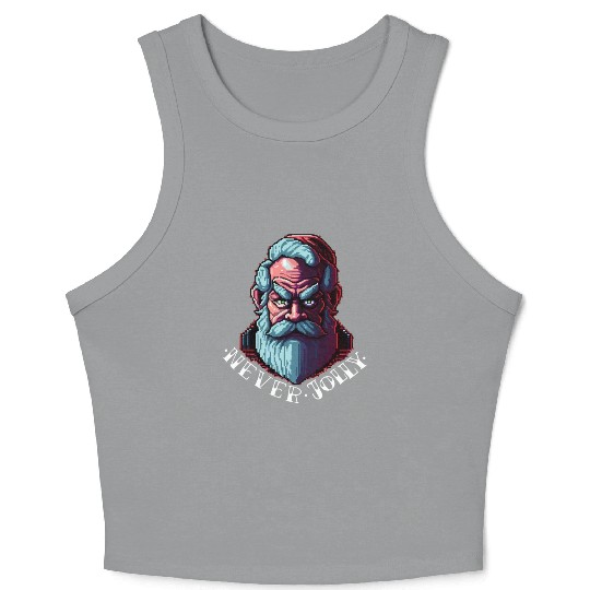 Grumpy Santa Crop Tank Top