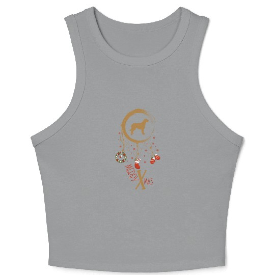 dog dreamcatcher Christmas Irish Wolfhound Crop Tank Top