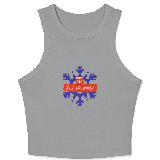 let it Snow Crop Tank Top
