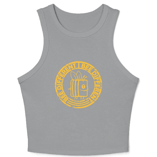 bee different saying quote Crop Tank Top