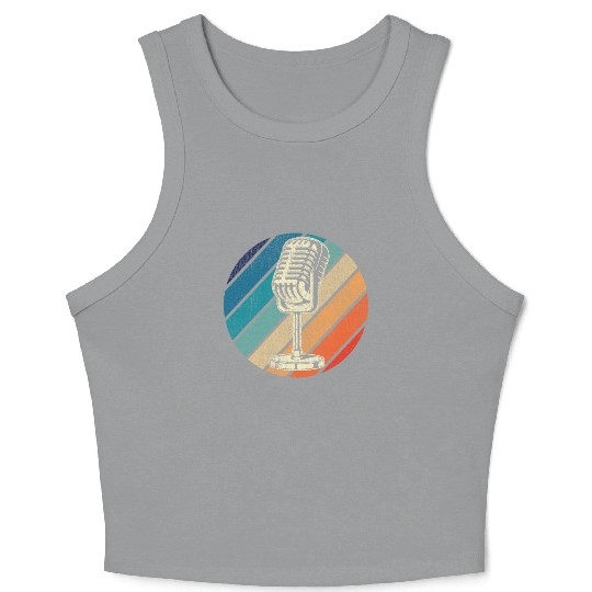 Karaoke Singer Microphone Vocalist Crop Tank Top