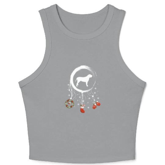 dog dreamcatcher Christmas Mastiff Crop Tank Top