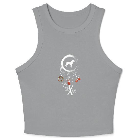 dog dreamcatcher Christmas Mini Pinscher Crop Tank Top