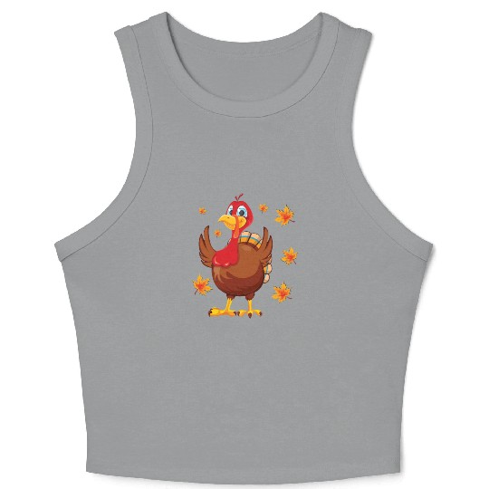 turkey body costume Thanksgiving Day fall autumn Crop Tank Top