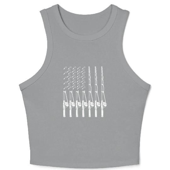 Hobfishing Pole American Pride Us Flag Crop Tank Top