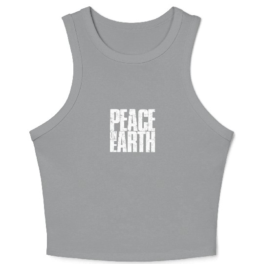 Peace on Earth - peace Crop Tank Top