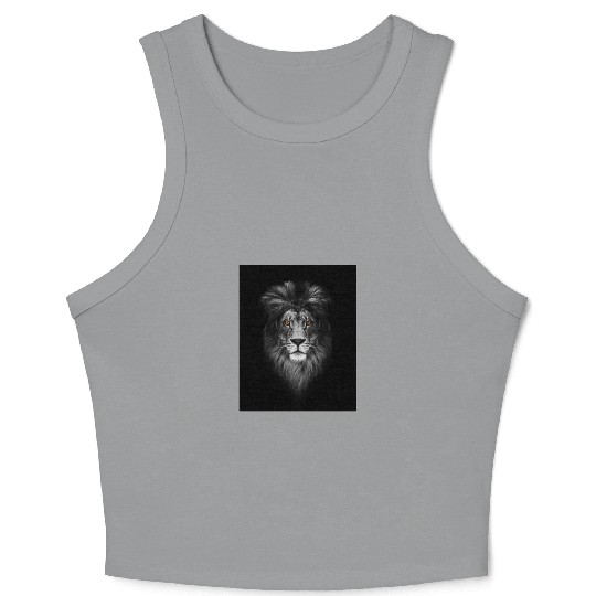 The Majestic Lion Head Crop Tank Top unisex
