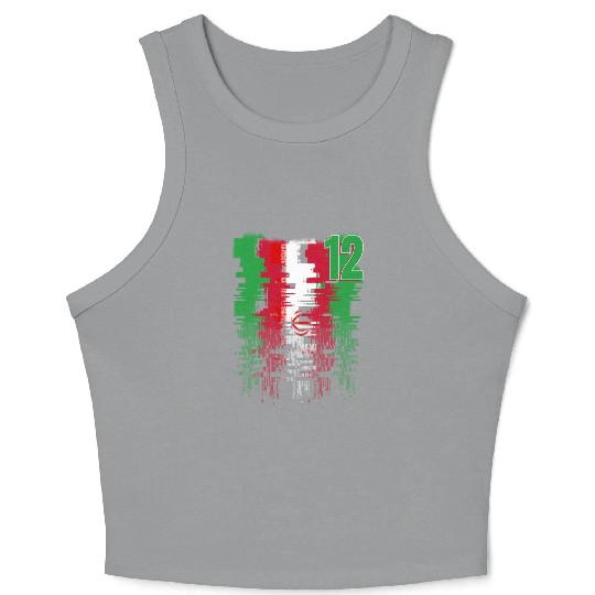 Iran Soccer team Jerseys Iran team 2022 number 12 Crop Tank Top