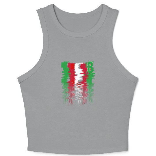 Iran Soccer team Jerseys Iran team 2022 number 8 Crop Tank Top