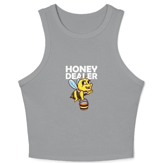 Honey Dealer Bee Honeycomb Farmer Beekeeper Beehiv Crop Tank Top