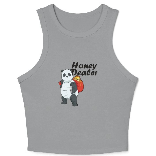 Honey Dealer Farmer Beekeeper Bees Panda Crop Tank Top