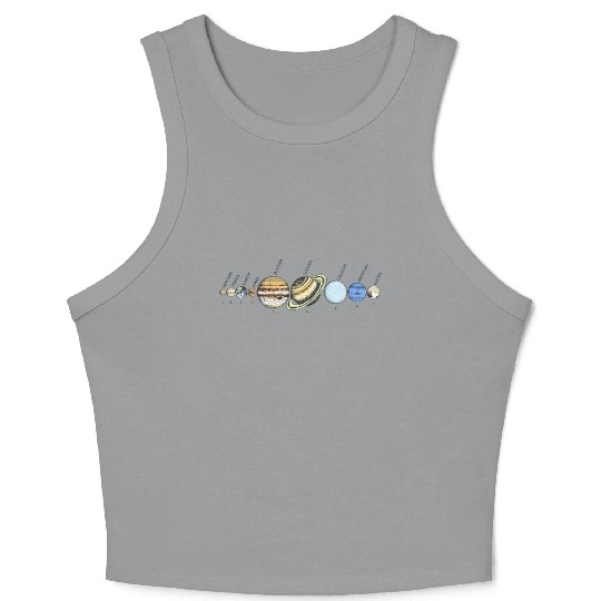 Solar System Astrophysic Planets, Solar System Crop Tank Top