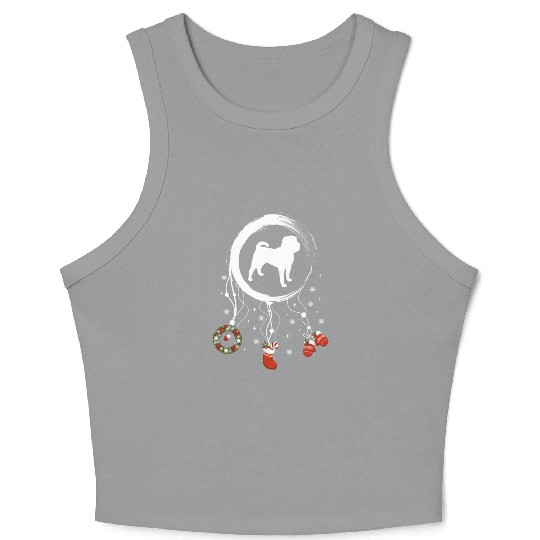dog dreamcatcher Christmas Shar Pei Crop Tank Top