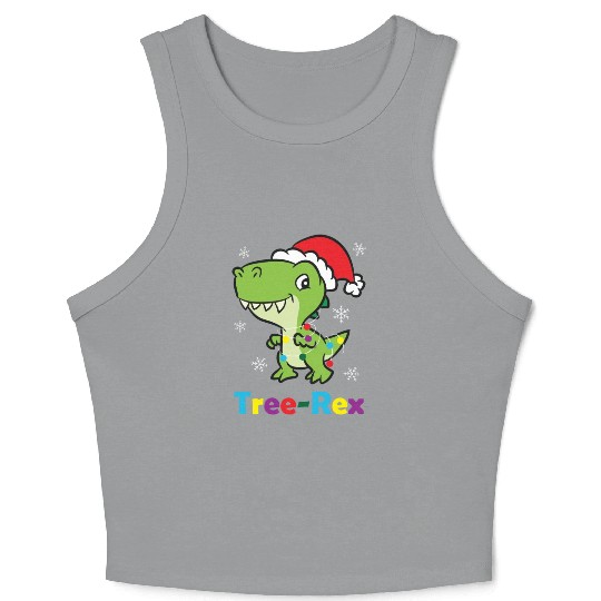 T-Rex - Tree-Rex light chain colorful Crop Tank Top