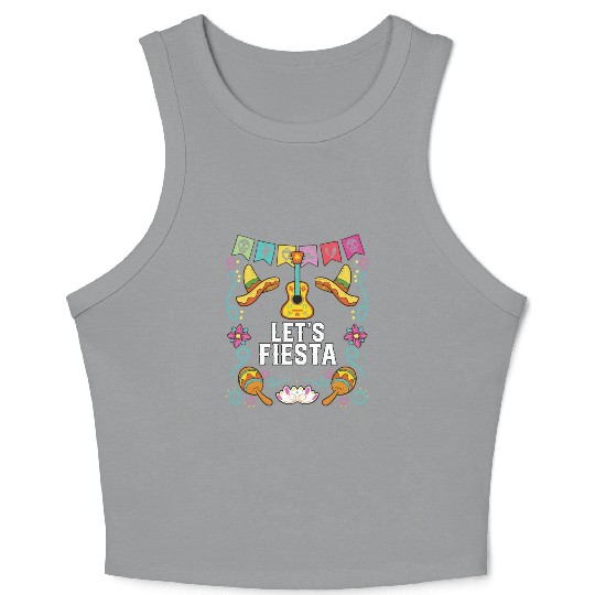 Let's Fiesta Cinco De Mayo Mexican Pride Mexico Crop Tank Top