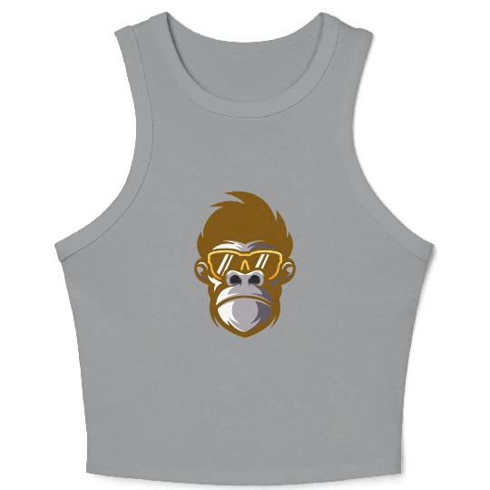 monkey face Crop Tank Top