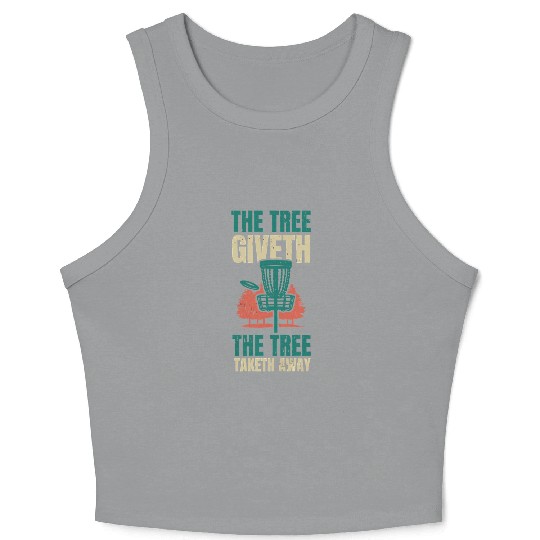 Discgolf, Disc Golf Tree Crop Tank Top