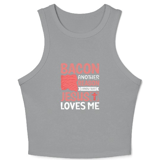 Bacon Lover Funny Bacon Famous Food Keto Diet Crop Tank Top