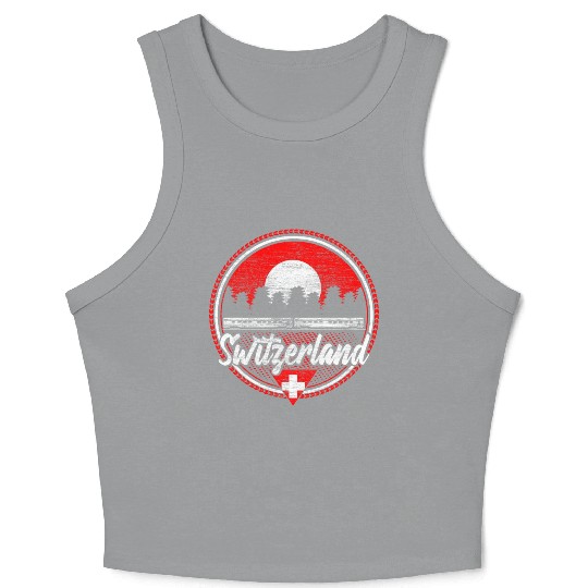 Switzerland Swiss Flag Gift Crop Tank Top