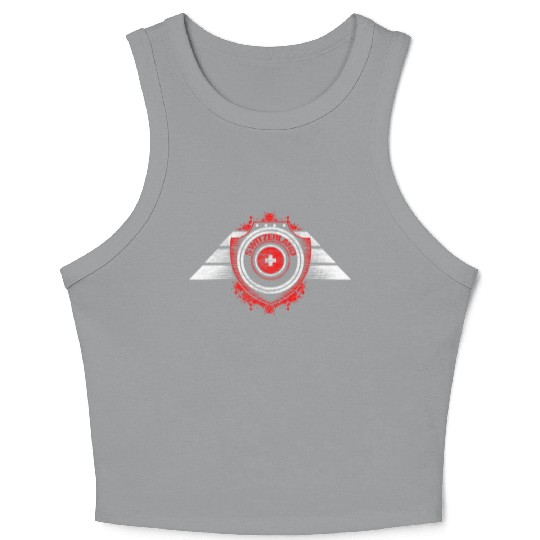 Switzerland Alps Proud Gift Crop Tank Top