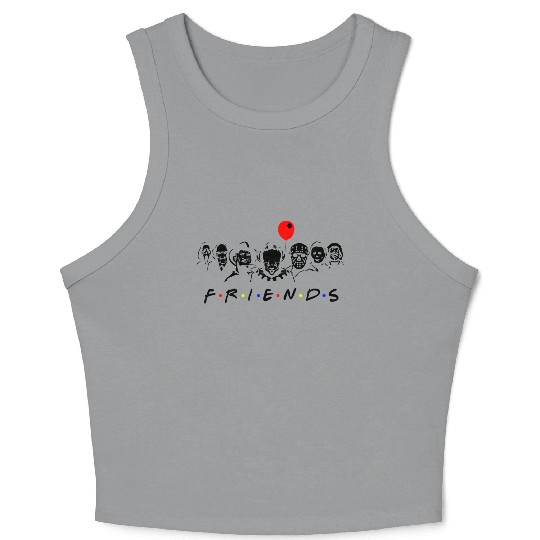 Horror Movie Halloween Friends Crop Tank Top