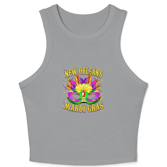 New Orleans Mardi Gras Carnival Crop Tank Top