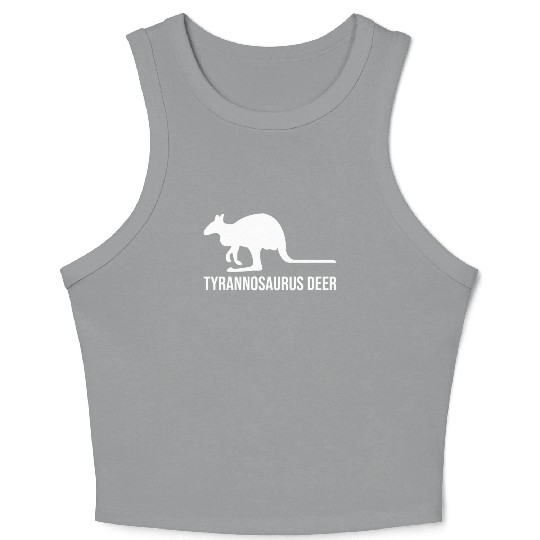 Funny Kangaroo Tyrannosaurus Deer Crop Tank Top