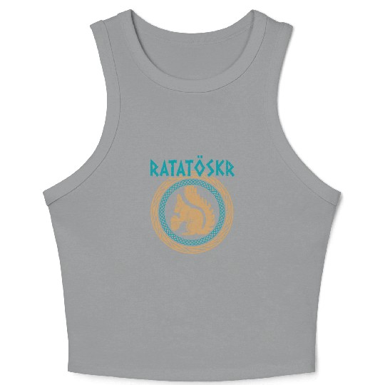 Ratatoskr Norse Squirrel Viking Vikings Crop Tank Top