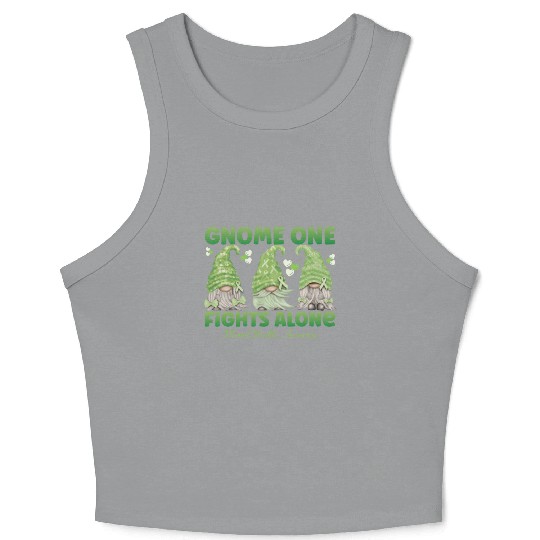 Gnome One Fights Alone Mental Health Crop Tank Top