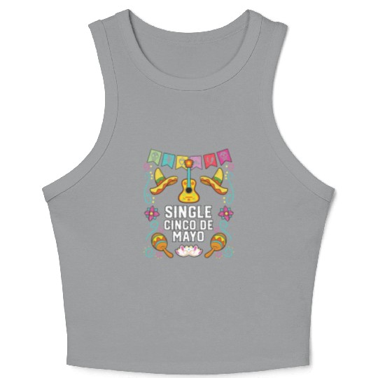Single Cinco De Mayo Mexican Pride Mexico Country Crop Tank Top