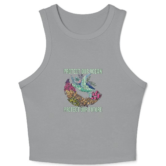 Marine Biology Protect Our Ocean Loves Marine Life Crop Tank Top