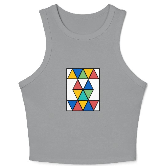 Abstract triangle Crop Tank Top