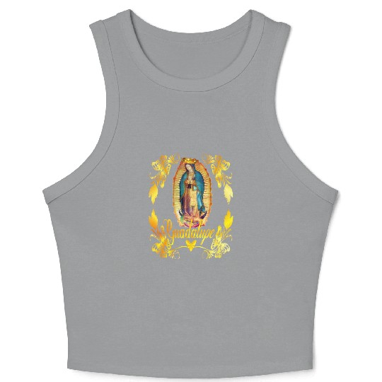 Our Lady Guadalupe Virgin Mary Catholic Decor Crop Tank Top