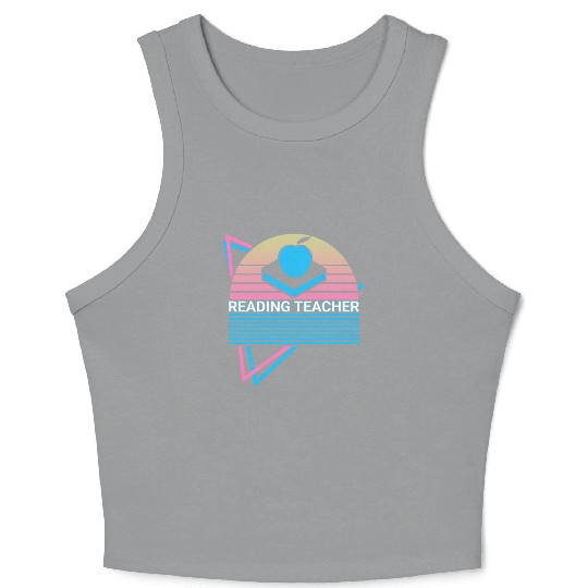 Reading Teacher Retro Crop Tank Top