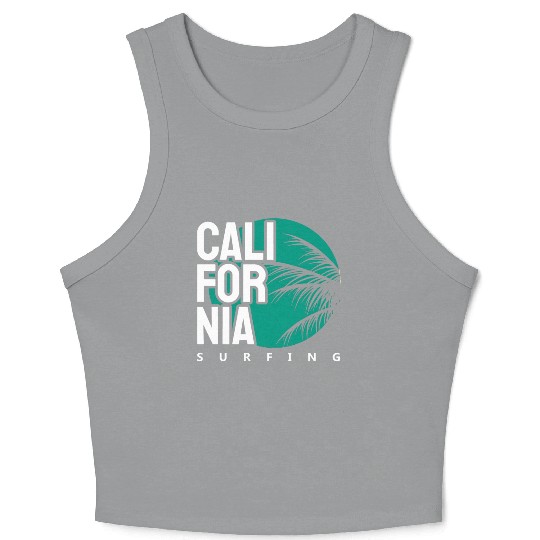 California surfing Crop Tank Top