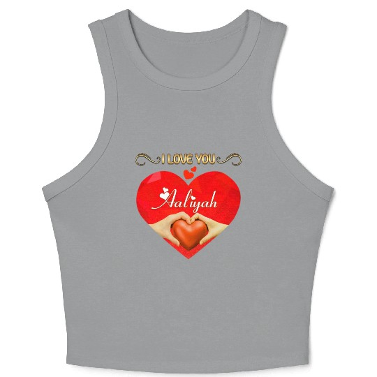 I love you Aaliyah Crop Tank Top