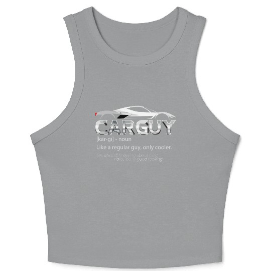 Car Guy Sport Car Lover Funny Car Mechanic Crop Tank Top