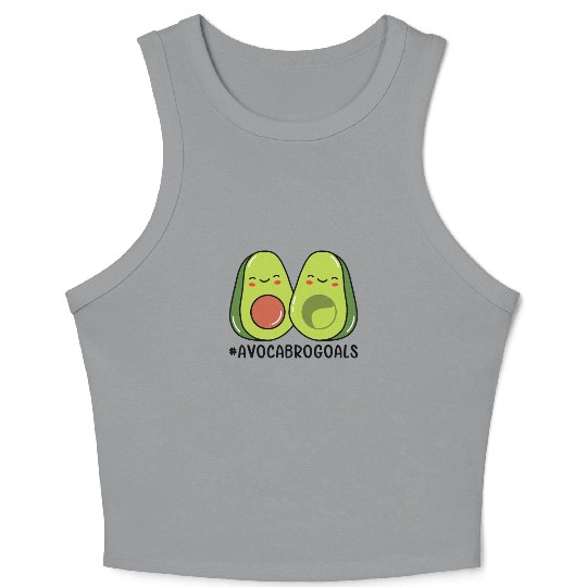Sibling Big Brother Avocado Goals Hilarious Puns Crop Tank Top