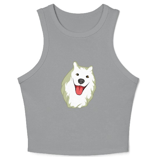Samoyed Cute Puppy Dog Owners Pet Lover Gift Ideas Crop Tank Top