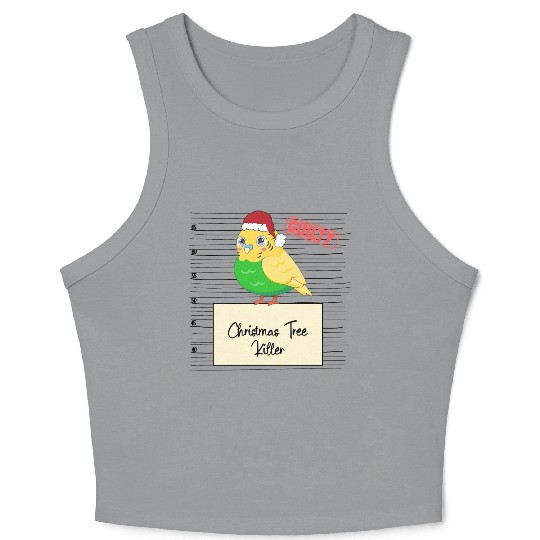 budgie christmas funny prison Crop Tank Top
