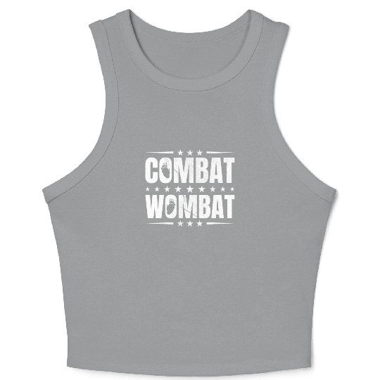 Combat Wombat For A Wombats Lover Crop Tank Top
