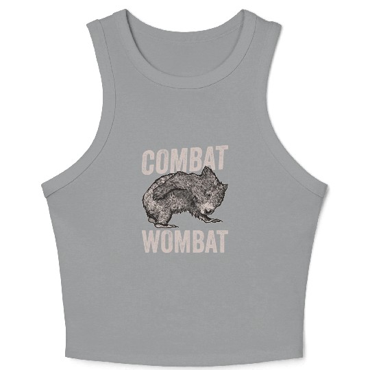 Combat Wombat For A Wombats Lover Crop Tank Top