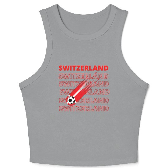 World Switzerland Soccer Vintage Crop Tank Top