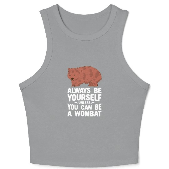 Native Australian Animal Lovers Cute Wombat Crop Tank Top