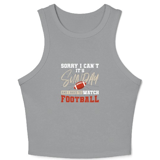 American Football Sunday Football Player Sport Fan Crop Tank Top