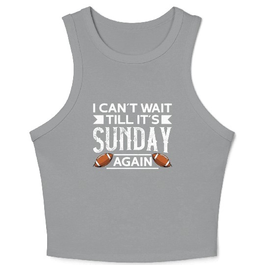 American Football Sunday Football Player Sport Fan Crop Tank Top