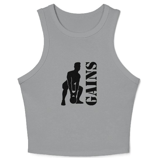 Bodybuilder Workout Squats Exercise Gift Crop Tank Top