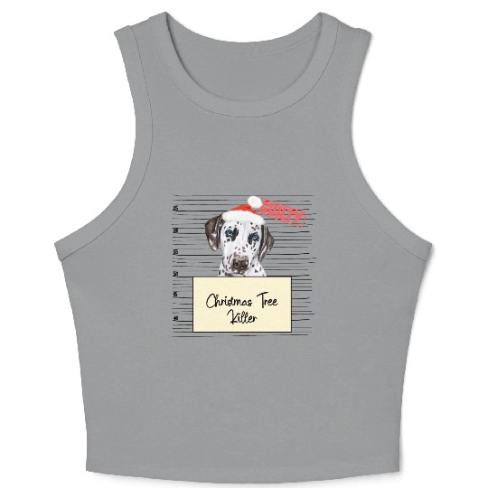 Dalmatian christmas funny prison Crop Tank Top