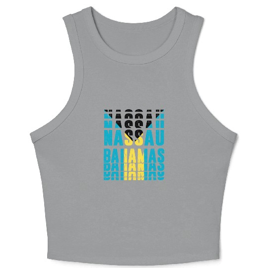 Nassau Bahamas flag design Crop Tank Top